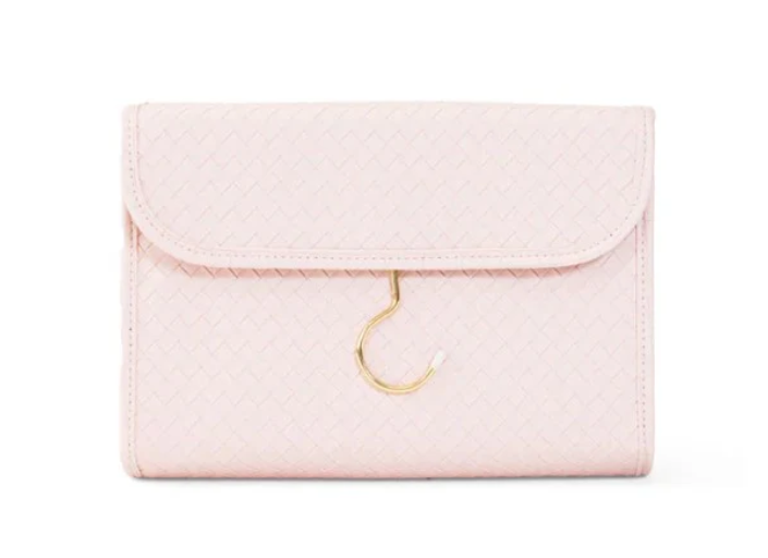 LUXE Bridal Hanging Toiletry Case Woven White