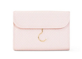 LUXE Bridal Hanging Toiletry Case Woven White
