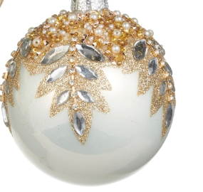 White Gem Encrusted Ornament