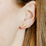 Screwback Stud Earrings-Andrea Heart-Linny Co-LINNY4209