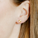 Screwback Stud Earrings-Andrea Heart-Linny Co-LINNY4209