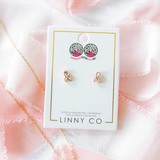 a pair of earrings in a package
