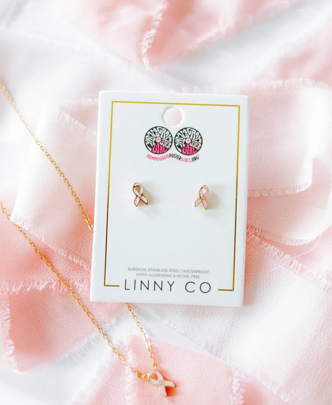 a pair of earrings in a package