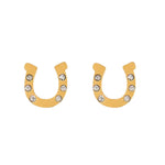 Screwback Stud Earrings-Horseshoe Gold_LinnyCo_LINNY2854