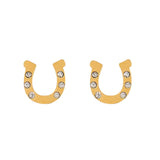 Screwback Stud Earrings-Horseshoe Gold_LinnyCo_LINNY2854