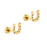 Screwback Stud Earrings-Horseshoe Gold_LinnyCo_LINNY2854