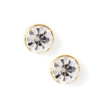 Screwback Stud Earrings-Juliet Clear 5mm-Linny Co-linny2658