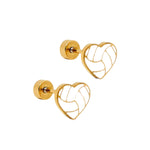 Screwback Stud Earrings-Volleyball_LinnyCo_linny4041