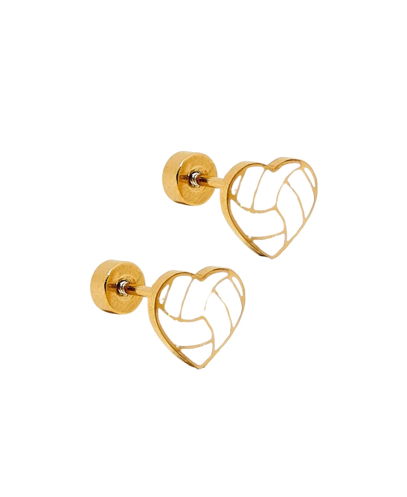 Screwback Stud Earrings-Volleyball_LinnyCo_linny4041