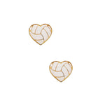 Screwback Stud Earrings-Volleyball_LinnyCo_linny4041