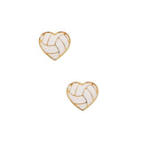 Screwback Stud Earrings-Volleyball_LinnyCo_linny4041