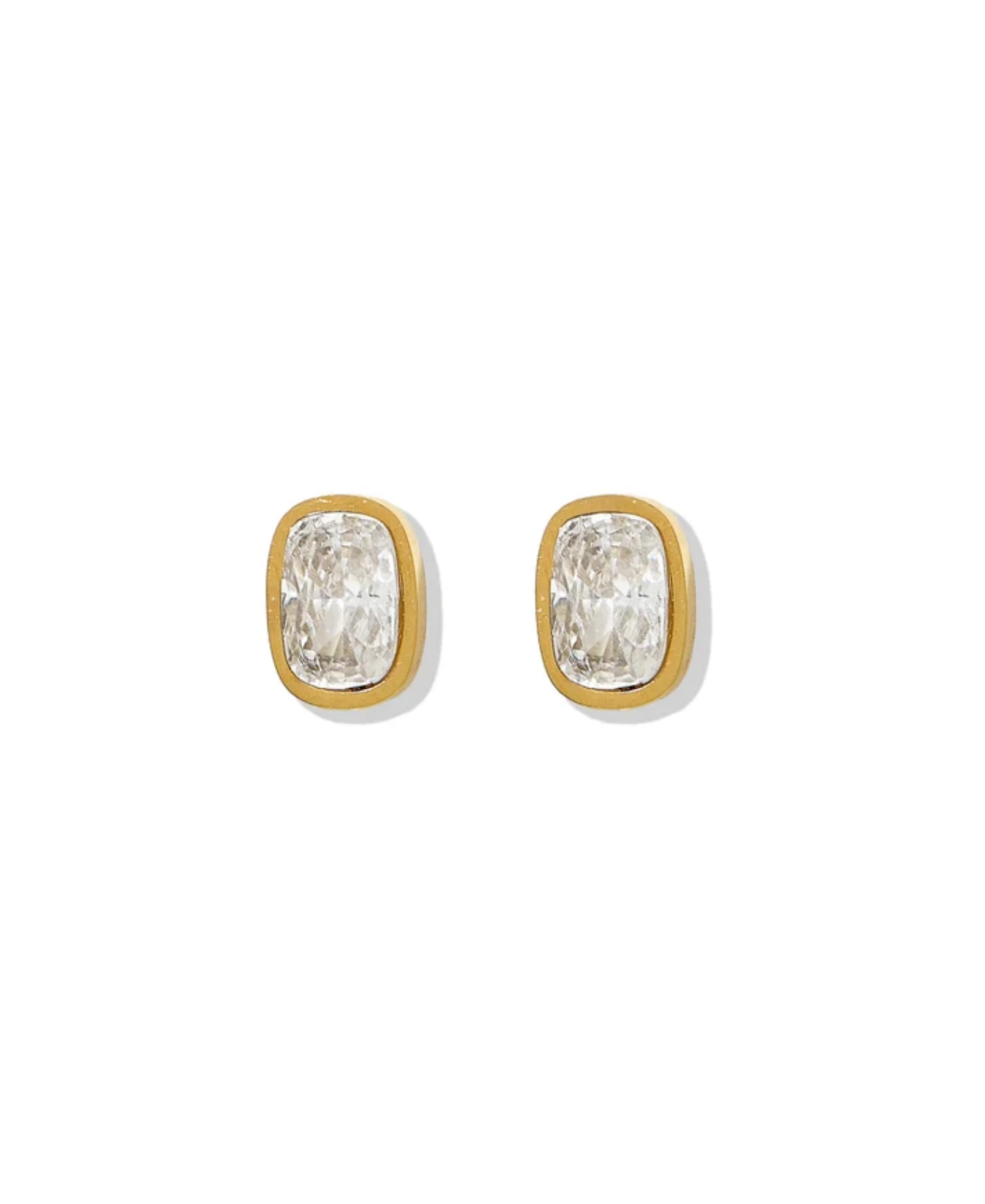 Screwback Stud Earrings - Kay Clear Gold-Linny Co-LINNY4290