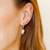 Screwback Stud Earrings - Payton Pearl White 3mm - EDC_LinnyCo_LINNY4052