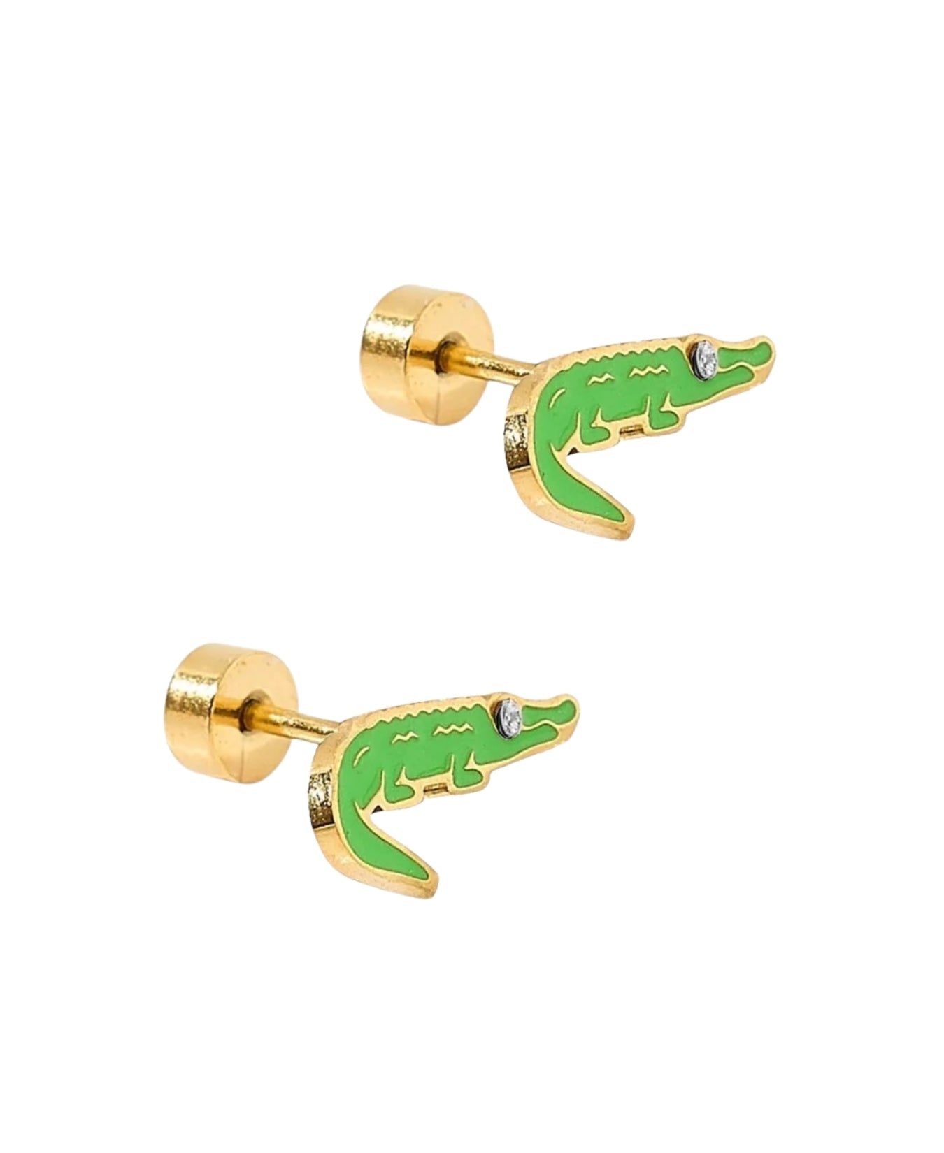 Screwback Stud Earrings Gator_LinnyCo_linny2828