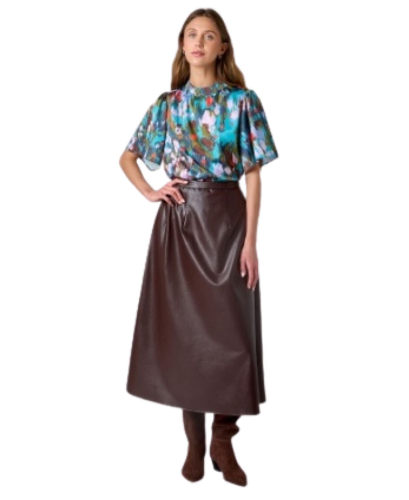 Selene Brown Skirt_Crosby By Mollie Burch_15030F26D2