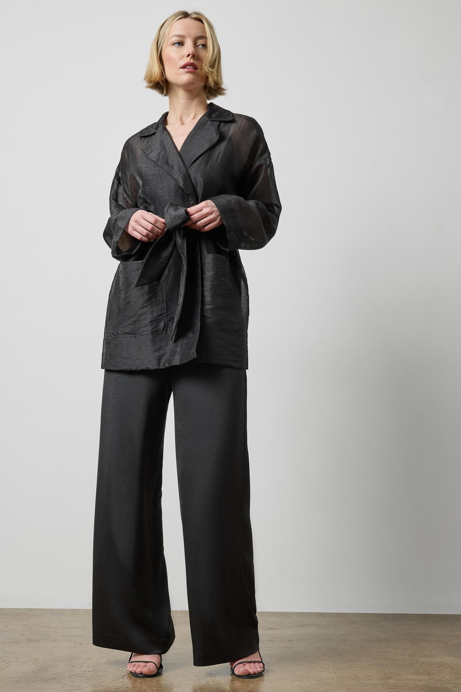 Sheer Notch Collar Cardigan_Lilla P_PA3636-BLSH