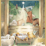 Shepherd in Creche Boxed Christmas Cards