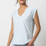 Short Sleeve V-Neck Raglan Crystal