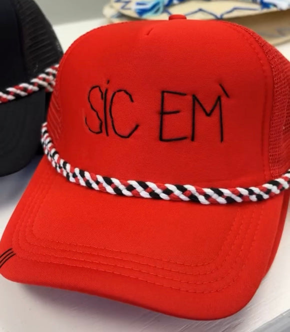 Tipsy Threads Sic Em' Trucker Hat