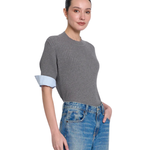 Sienna Shirt Cuff Sweater_Central Park West_CF26-10684S-GRY