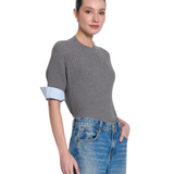 Sienna Shirt Cuff Sweater_Central Park West_CF26-10684S-GRY