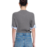 Sienna Shirt Cuff Sweater_Central Park West_CF26-10684S-GRY