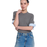 Sienna Shirt Cuff Sweater_Central Park West_CF26-10684S-GRY