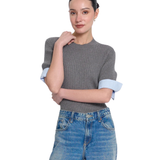 Sienna Shirt Cuff Sweater_Central Park West_CF26-10684S-GRY