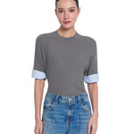 Sienna Shirt Cuff Sweater_Central Park West_CF26-10684S-GRY