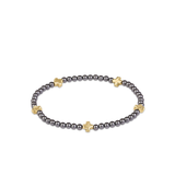 Signature Cross Small 3mm Pearl Bracelet-E Newton-BSCSM3PEDKGG