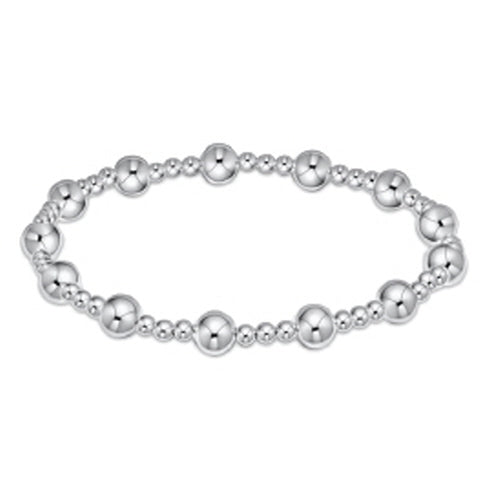 Classic Sincerity Pattern 6MM Bead Bracelet Sterling
