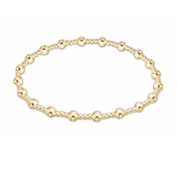 Sincerity Pattern 4mm Bead Bracelet- Gold-E Newton-BSING4