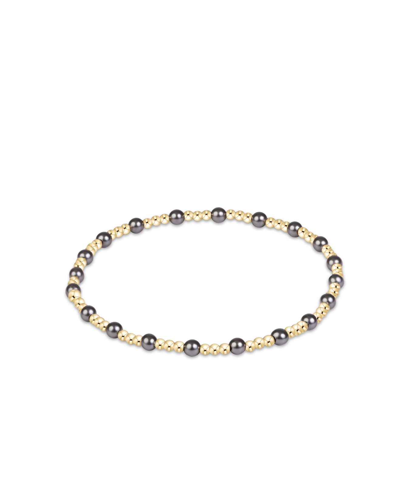 Sincerity Pearl Dark Grey 3mm Bracelet-E Newton-BSINPEDKG3