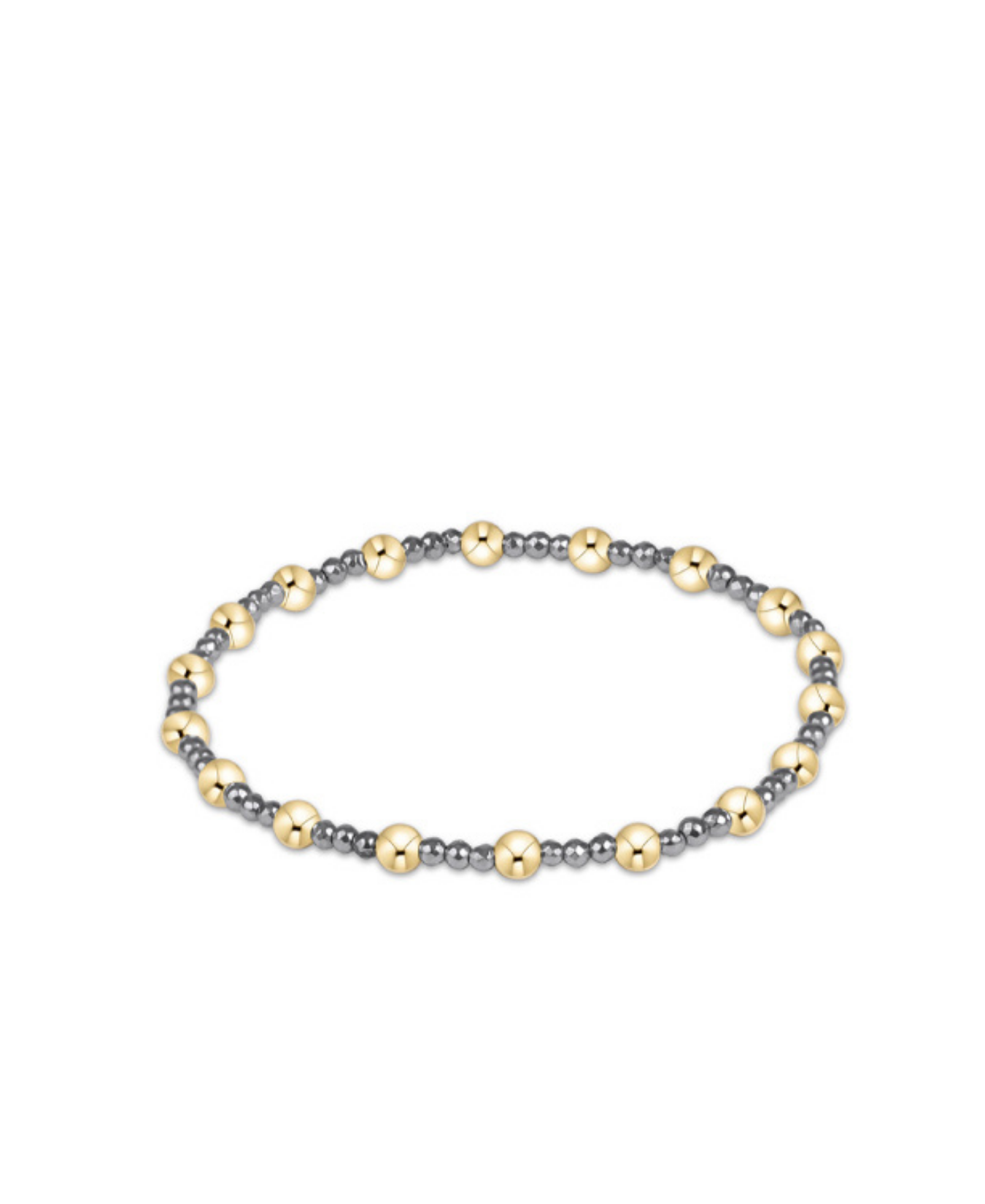 Sincerity Silver Faceted Hematite 2mm Bracelet_E Newton_BSINSILFHEM2