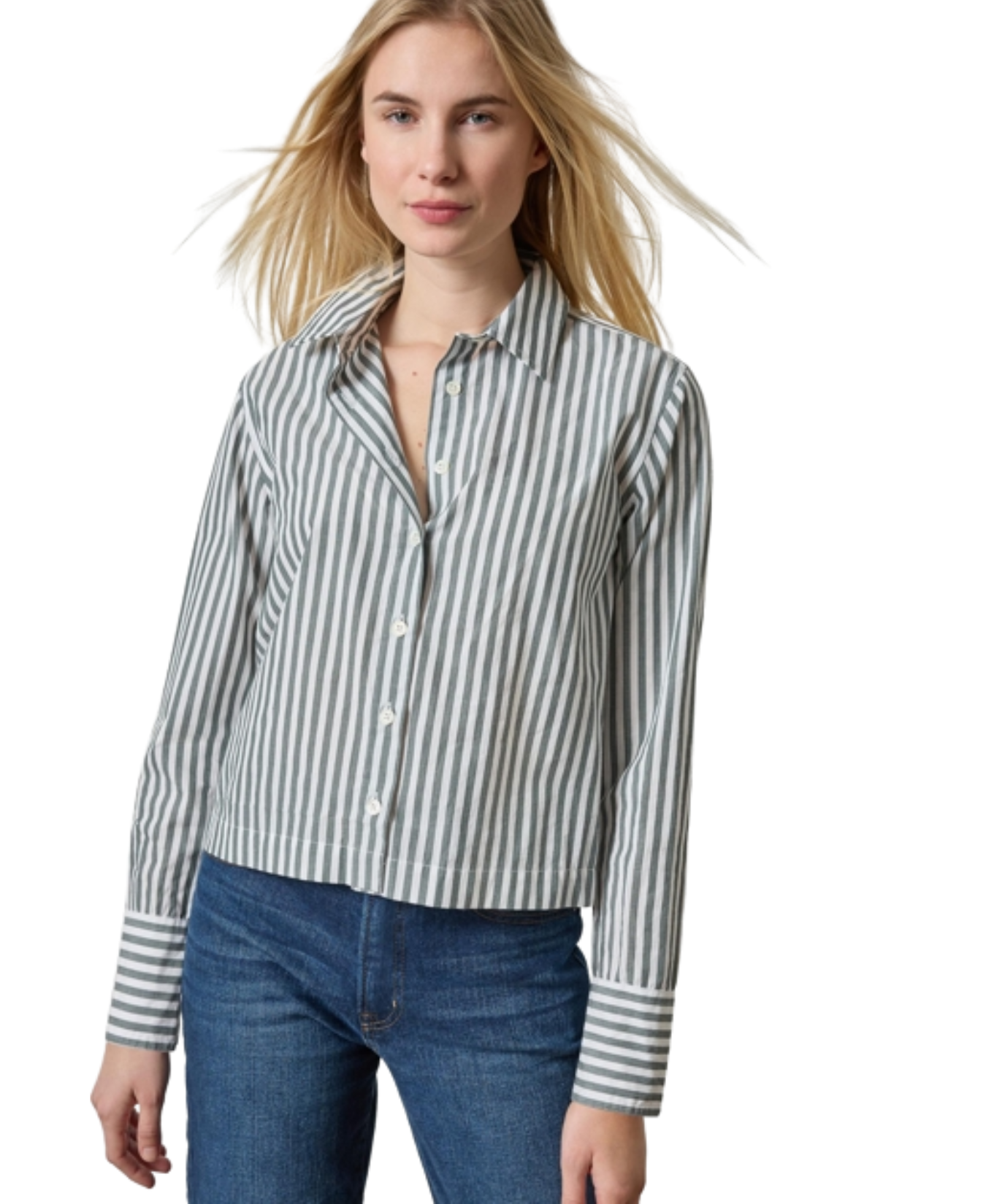 Straight Fit Short Button Down Shirt_Lilla P_PA3536