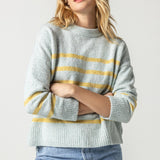 Easy Striped Pullover Sweater Iceberg Stripe