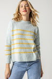 Easy Striped Pullover Sweater Iceberg Stripe