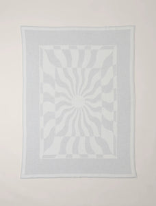 CC Cotton Sun Waves Throw Gray Cream