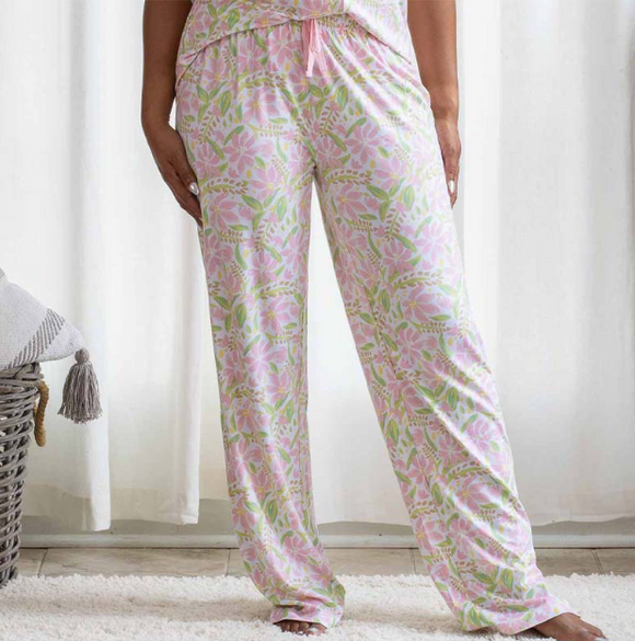 Sweet Pea Sleep Pants White/Light Pink