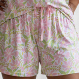 Sweet Pea Sleep Shorts White/Light Pink