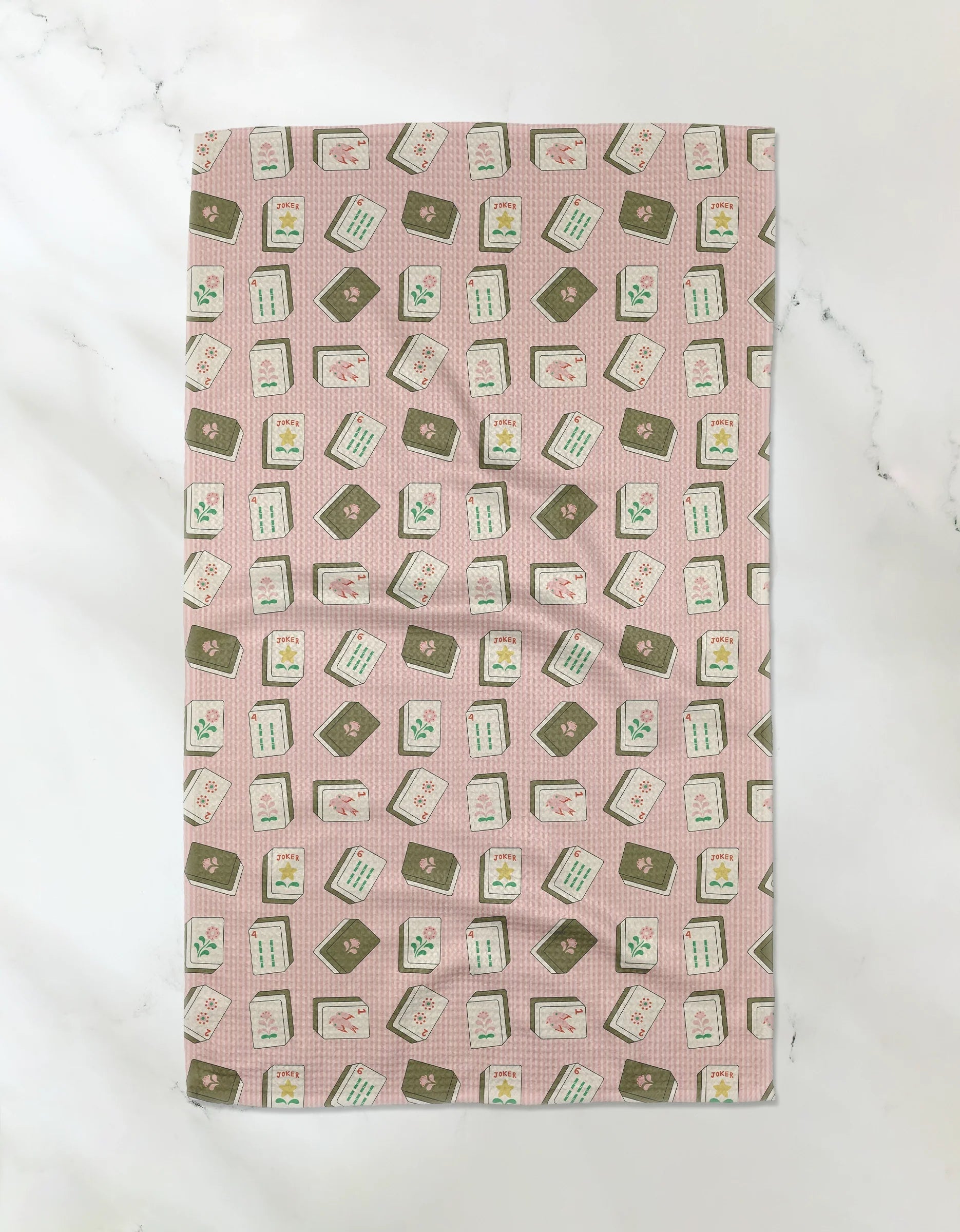 Flower Tiles Tea Towel