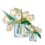White Tulips Acrylic Bloom Block Bitty