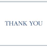 Thank You Navy Embossed