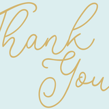 Thank You Script-Robins Egg Blue Thank You Notes | Box of 8