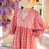 Taj Mini Dress Red Gingham