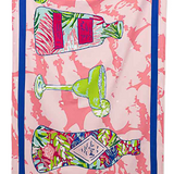 Tequila Sunrise Beach Towel Pink/Lime