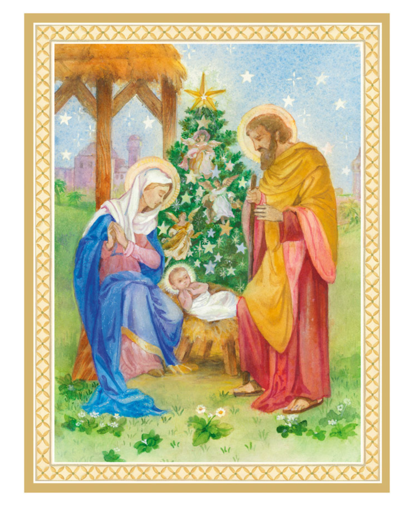 The Holy Family Classic Boxed Christmas Cards - Includes 15 Cards & Envelopes_Caspari_106206-MUI