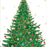 Merry and Bright Christmas Tree Boxed Christmas Cards