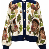 Trim Button Up Turkey, Leaf & Acorn Cardigan_Queen of Sparkles_HOLID26N02-NAY