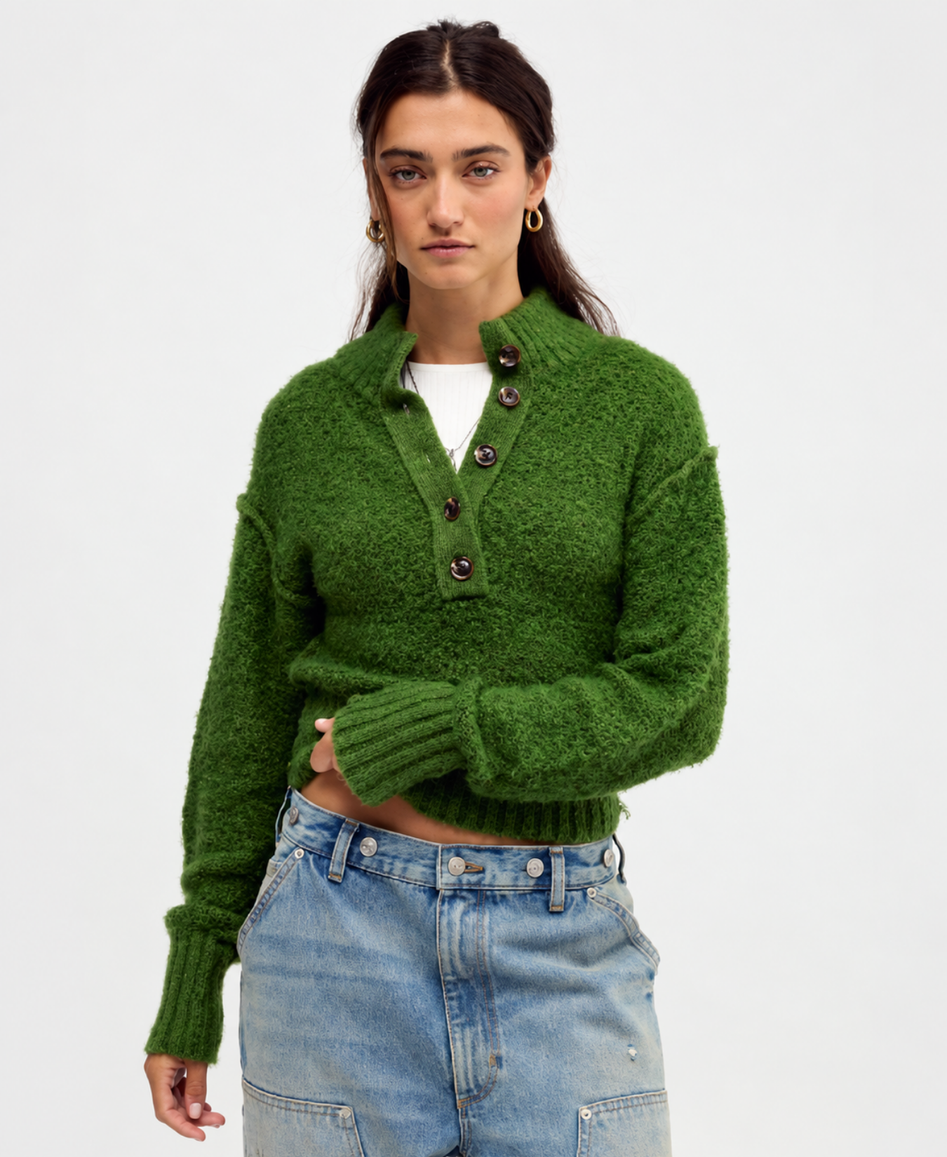 Tucked Henley Pullover-Free People-FP-OB2672191-3358